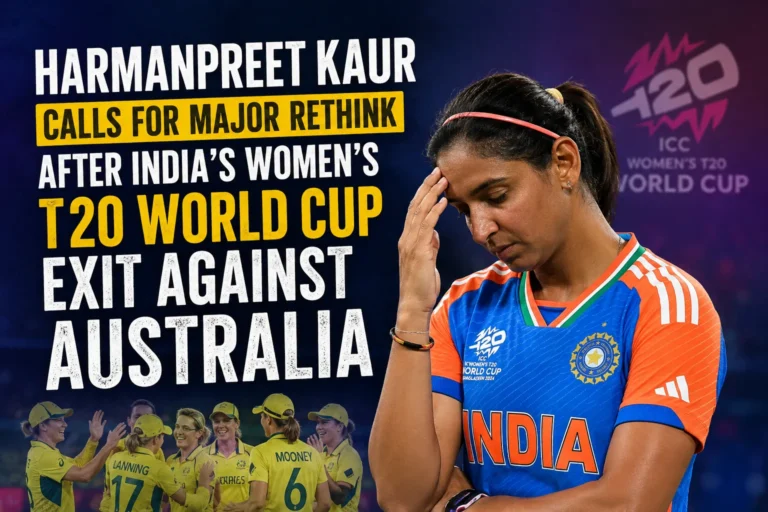 Harmanpreet Kaur Calls for Major Rethink After India’s Women’s T20 World Cup Exit Against Australia Harmanpreet Kaur reacts after India's defeat to Australia in the 2026 Women's T20 World Cup