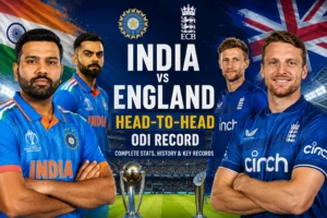 India National Cricket Team Vs England Cricket Team Timeline & Head-to-Head ODI Record featuring both teams before an ODI matc