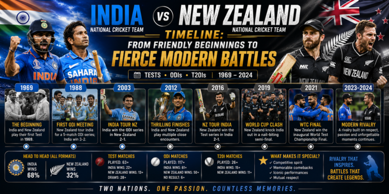 India National Cricket Team vs New Zealand National Cricket Team Timeline: From Friendly Beginnings to Fierce Modern Battles India National Cricket Team vs New Zealand National Cricket Team timeline