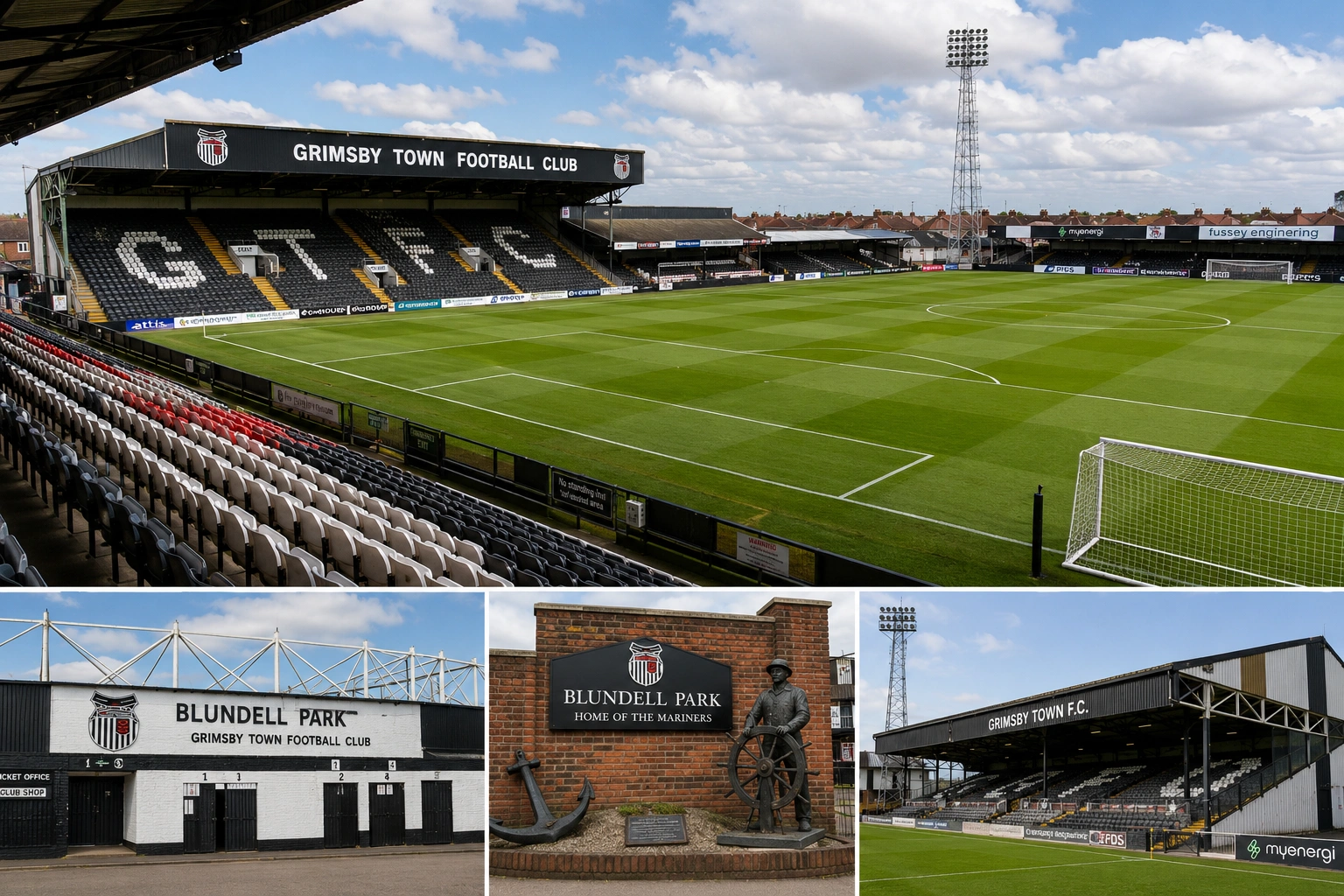 Blundell Park home stadium of Grimsby Town Football Club