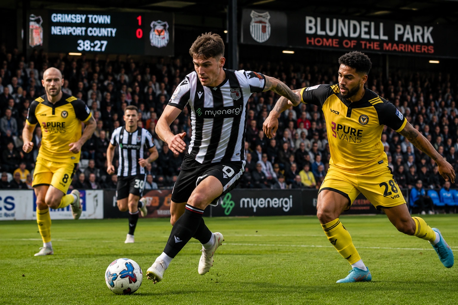 Grimsby Town fixtures featuring players during an EFL League Two match