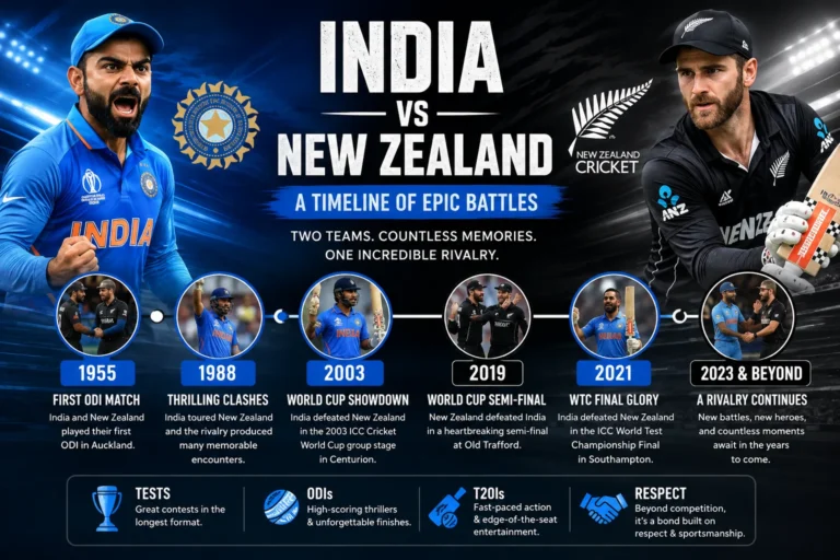 India National Cricket Team vs New Zealand National Cricket Team Timeline & Scorecard History india national cricket team vs new zealand national cricket team timeline