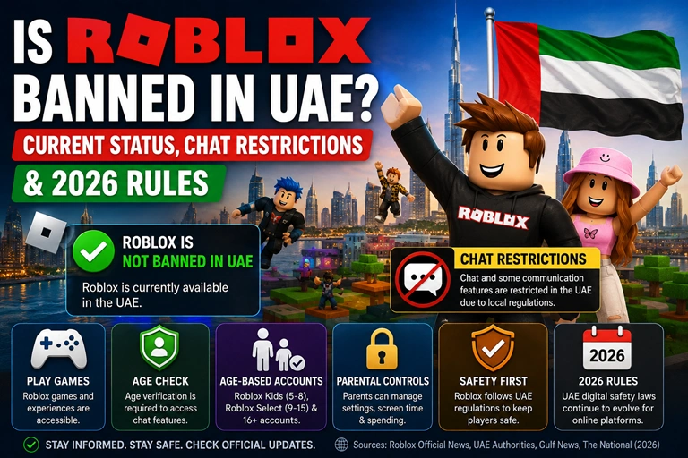 Is Roblox Banned in UAE? Current Status, Chat Restrictions & 2026 Rules Is Roblox Banned in UAE Current Status, Chat Restrictions & 2026 Rules
