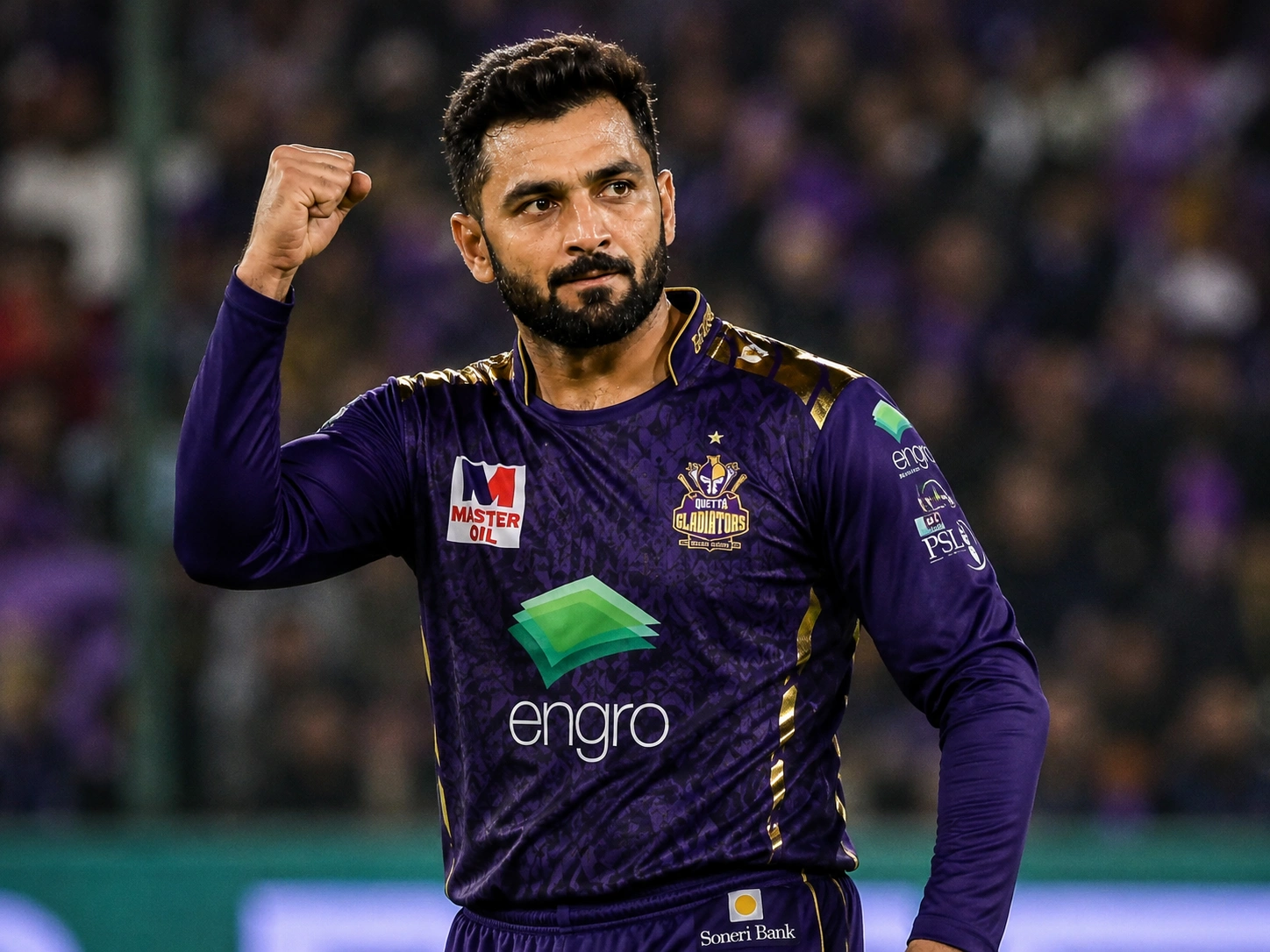 Mohammad Nawaz representing Quetta Gladiators in the Pakistan Super League