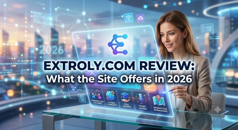 Extroly.com website review showing its multi-topic blog and content categories